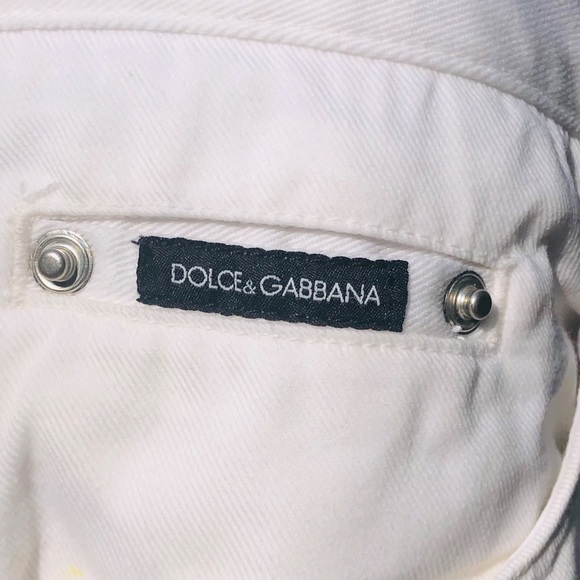Dolce Gabbana white jeans with crystals Sz 30 x 32 - Picture 12 of 16
